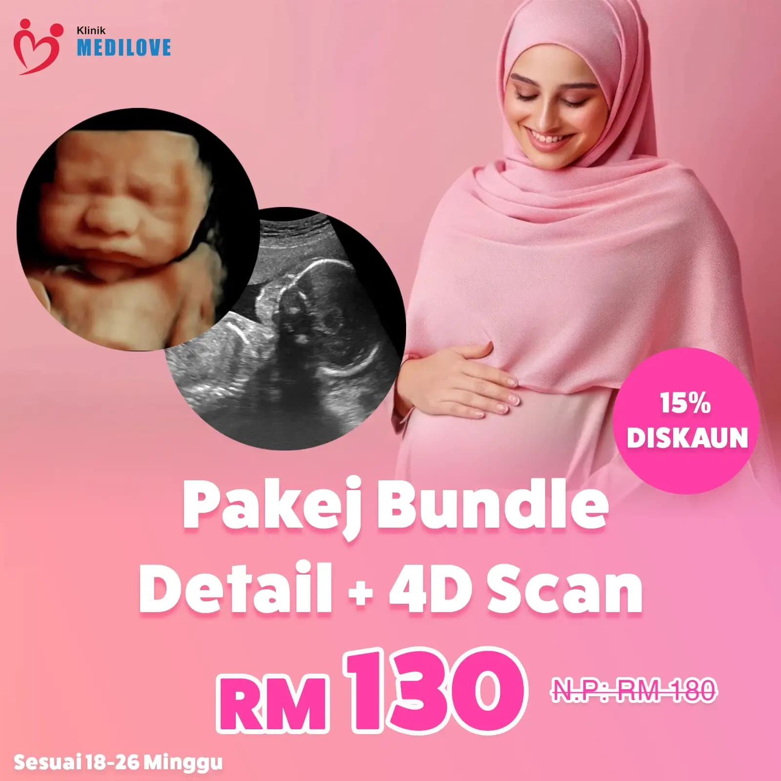 Klinik Medilove Sri Gombak Most Popular Health Screening Package: Detail + 4D Scan