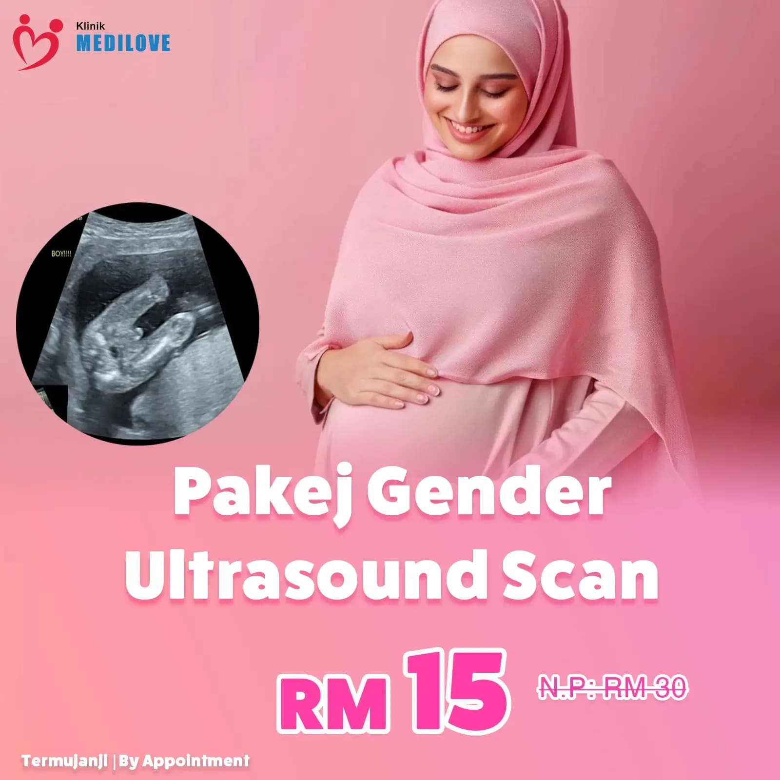 Klinik Medilove Sri Gombak Health Screening Package: [Gender Scan] 2D Gender Scan 