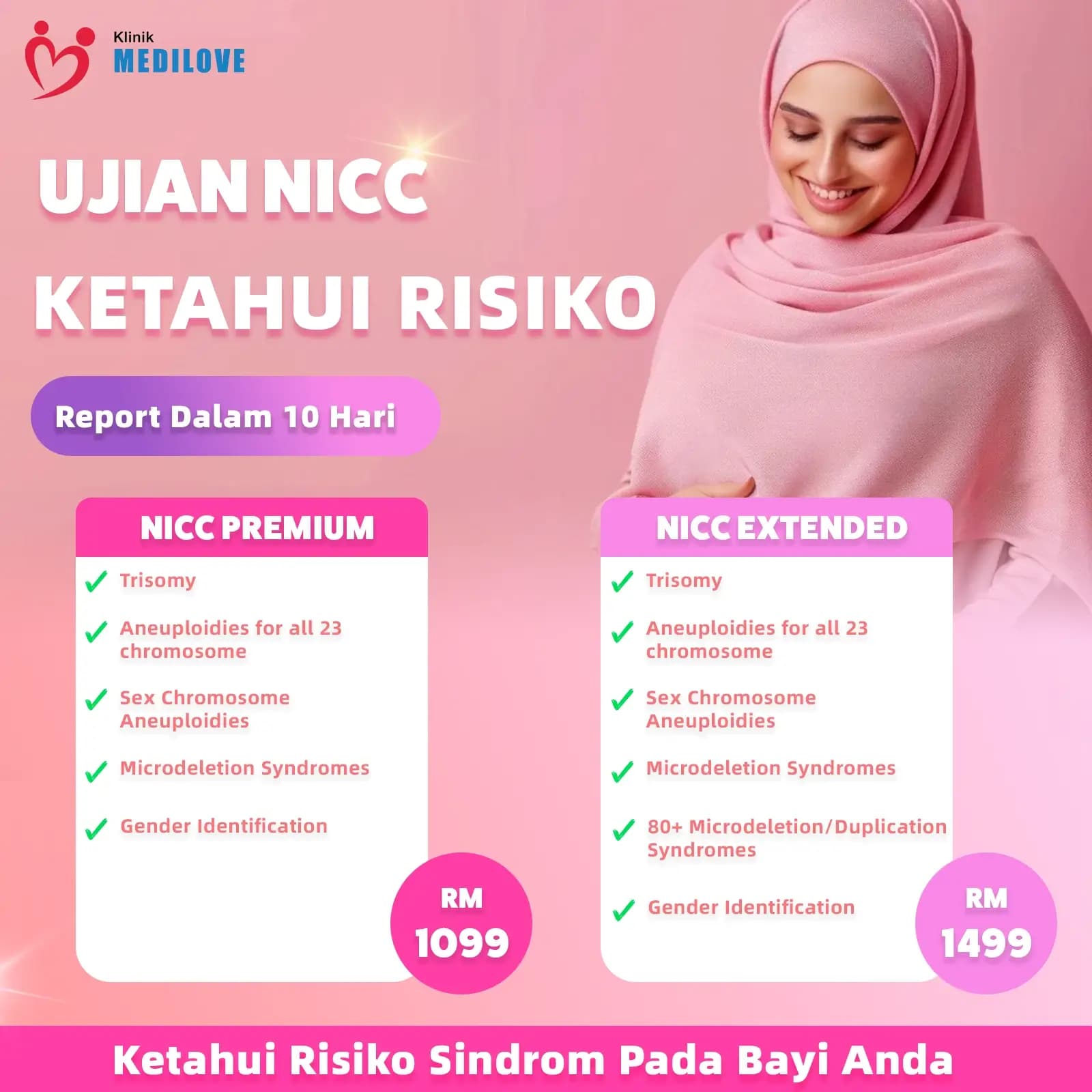 Klinik Medilove Sri Gombak Most Popular Health Screening Package: [NICC] Ujian NICC 